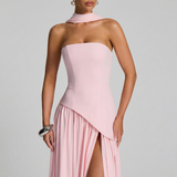 Vestido de Fiesta Bustier Choker Abertura