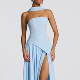 Vestido de Fiesta Bustier Choker Abertura