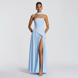 Vestido de Fiesta Bustier Choker Abertura