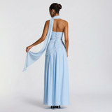 Vestido de Fiesta Bustier Choker Abertura