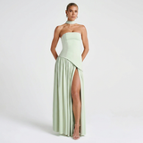 Vestido de Fiesta Bustier Choker Abertura