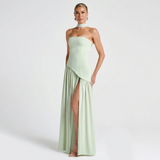 Vestido de Fiesta Bustier Choker Abertura
