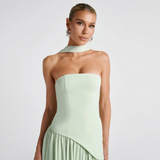 Vestido de Fiesta Bustier Choker Abertura