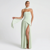 Vestido de Fiesta Bustier Choker Abertura