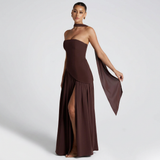 Vestido de Fiesta Bustier Choker Abertura