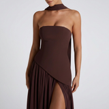 Vestido de Fiesta Bustier Choker Abertura