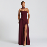 Vestido de Fiesta Bustier Choker Abertura