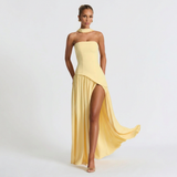 Vestido de Fiesta Bustier Choker Abertura