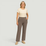 Pantalón Mujer Yoga Cintura Alta Wide Leg Scuba